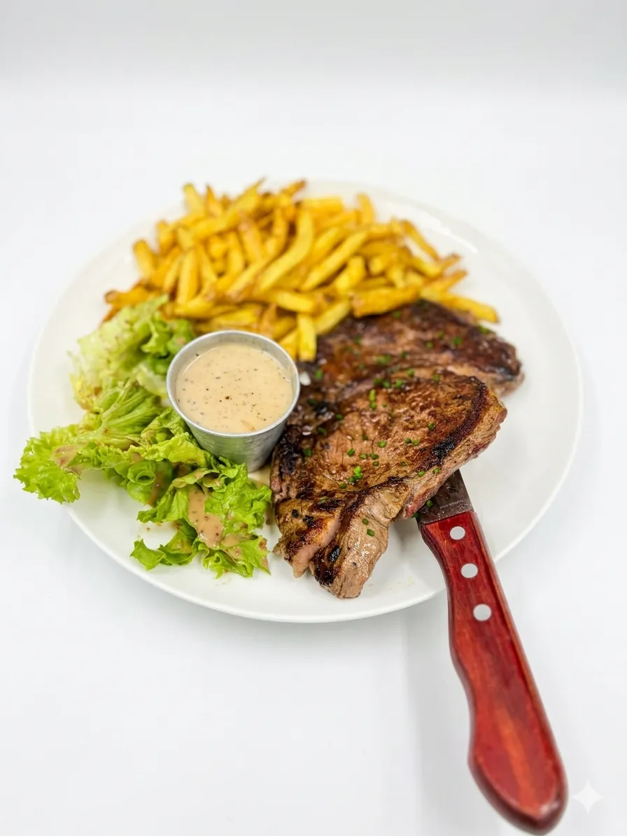 Côte de bœuf et frites maison